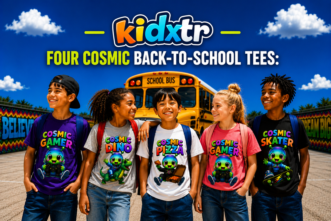 Cosmic Back-to-School Tees: 4 Bold Looks for Kids