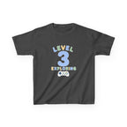 Kids Birthday Gaming T-Shirt — 'Level 3 Exploring' Gamer Graphic Tee