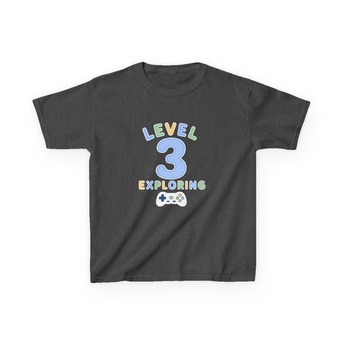 Kids Birthday Gaming T-Shirt — 'Level 3 Exploring' Gamer Graphic Tee