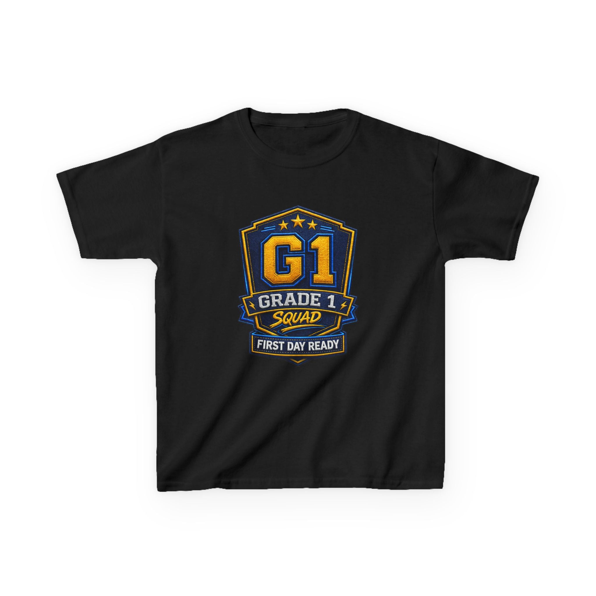 Kids Grade 1 T-Shirt — 'G1 Squad' First Day Ready Back-to-School Graphic Tee