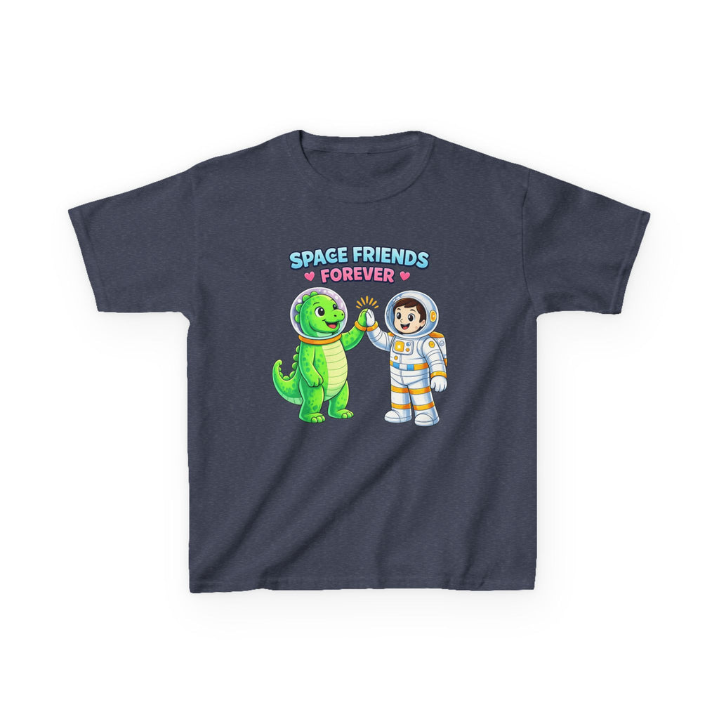 Kids Tee — "Space Friends Forever" Astronaut & Alien Graphic