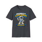 Copy of Robot Explorer T-Shirt — Cute Cartoon Robot Graphic Tee ("Powered by Dedication")