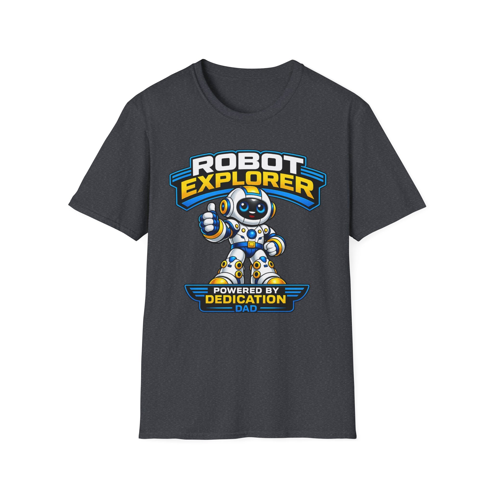 Robot Explorer T-Shirt – Powered by Dedication STEM Dad Graphic Tee