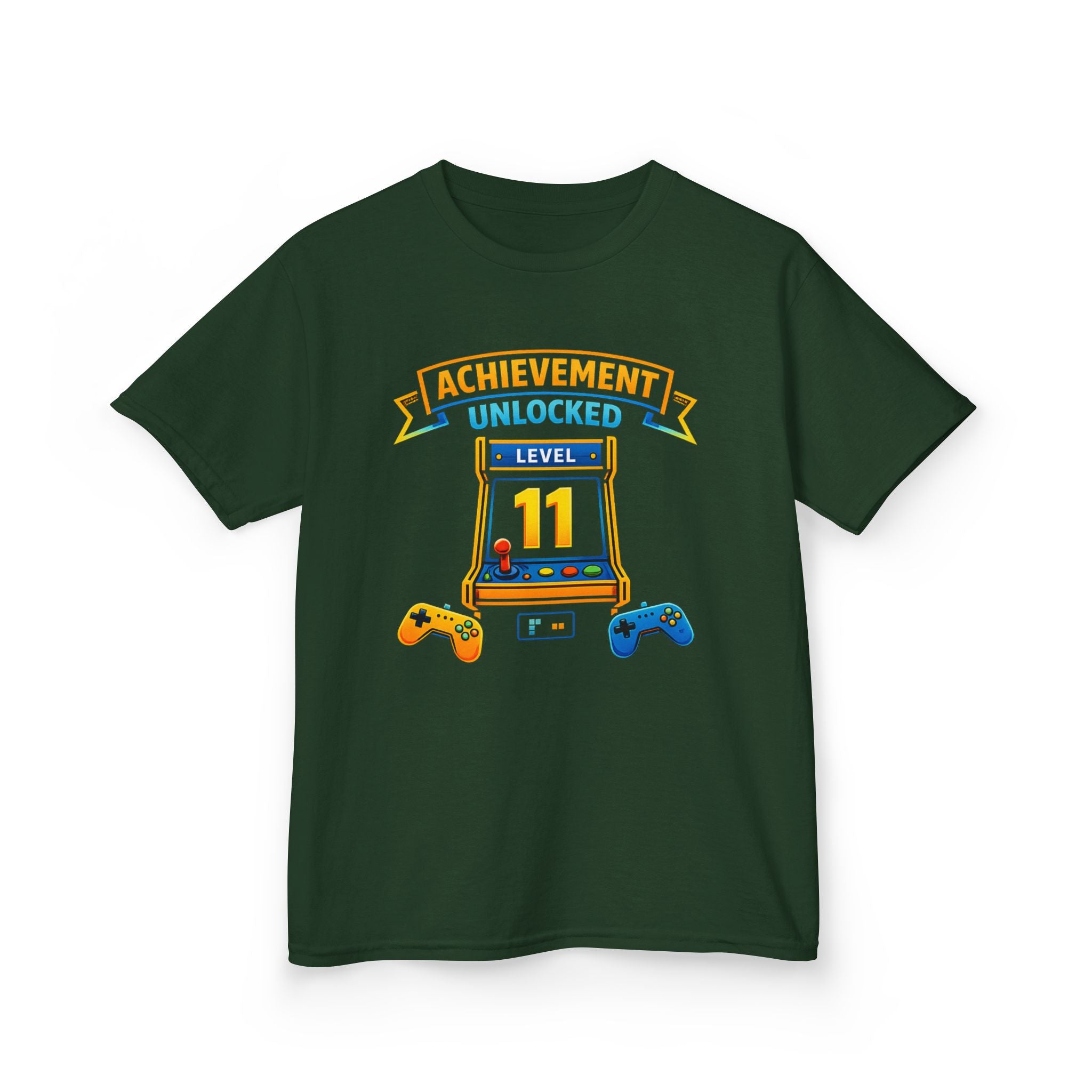 Kids Birthday T-Shirt — 'Birthday Champ' Level 11 Unlocked Gamer Graphic Tee