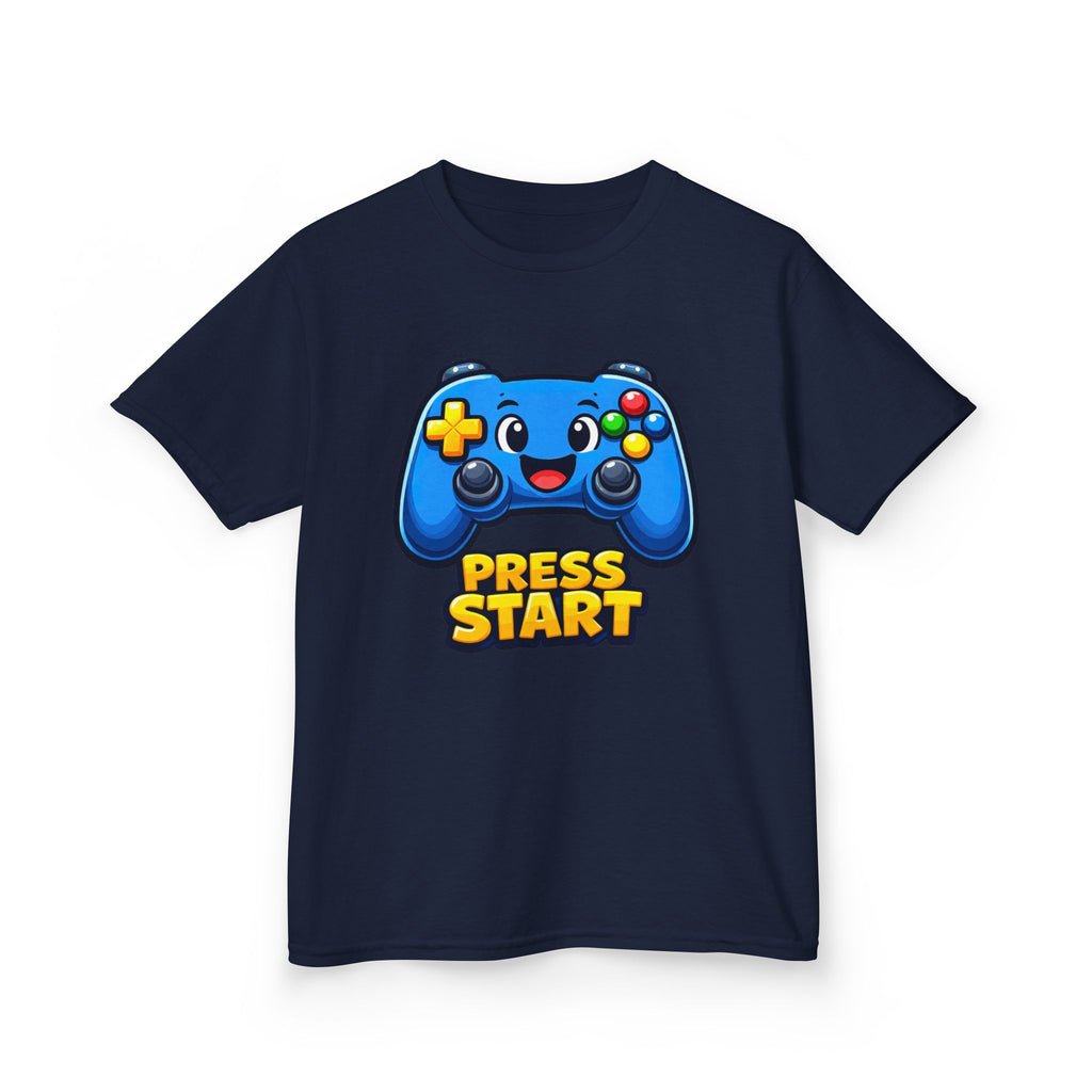 Kids Game Controller T-Shirt — 'Press Start' Gaming Graphic Tee