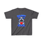 Kids Panda T-Shirt — 'Happy Is Cool' Heart Graphic Tee