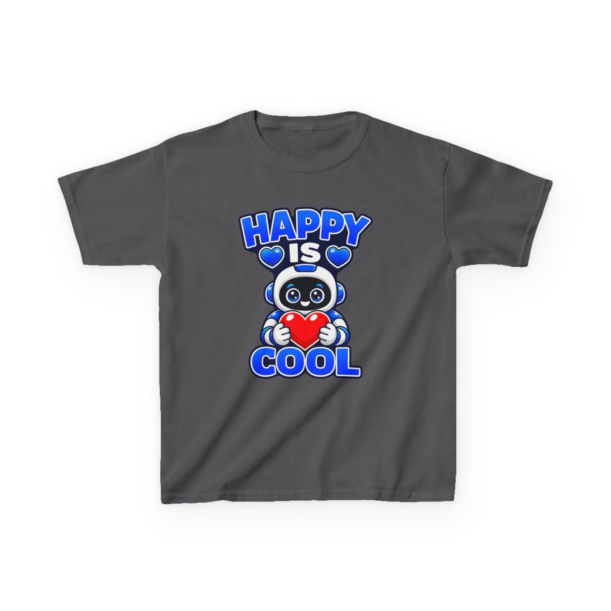 Kids Panda T-Shirt — 'Happy Is Cool' Heart Graphic Tee