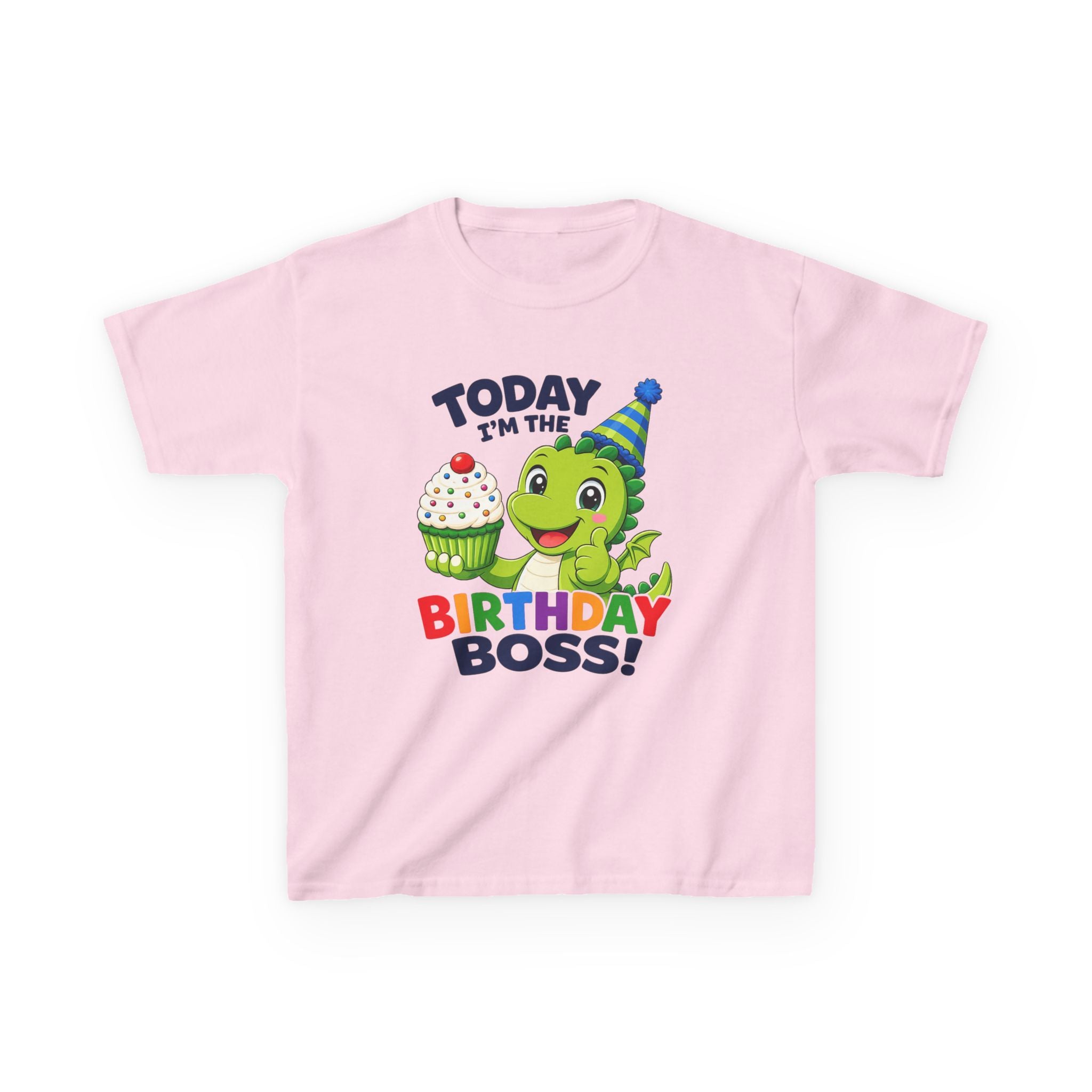 Kids Birthday T-Shirt — 'Today I'm the Birthday Boss' Cute Party Turtle Graphic Tee