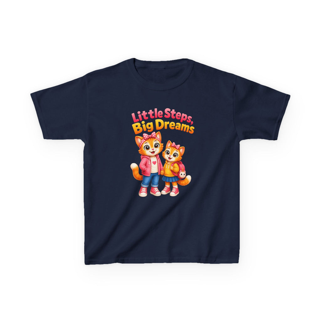 Kids Fox T-Shirt — 'Little Steps, Big Dreams' Cute Foxes Preschool Graphic Tee