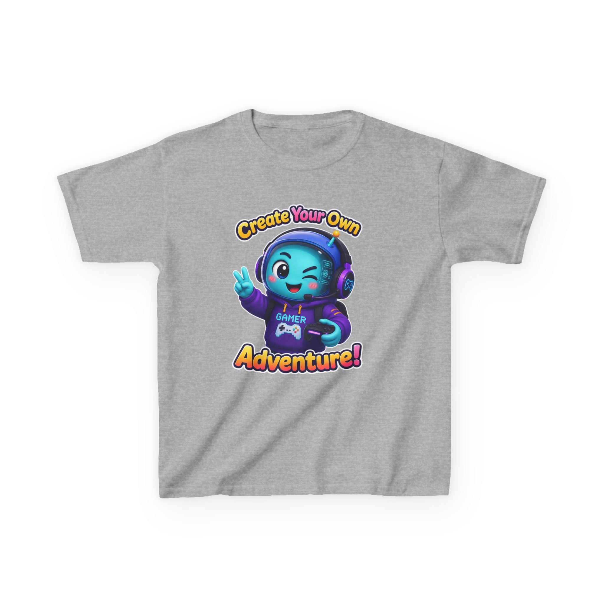 Kids Adventure T-Shirt — 'Create Your Own Adventure' Cute Alien Gamer Graphic Tee