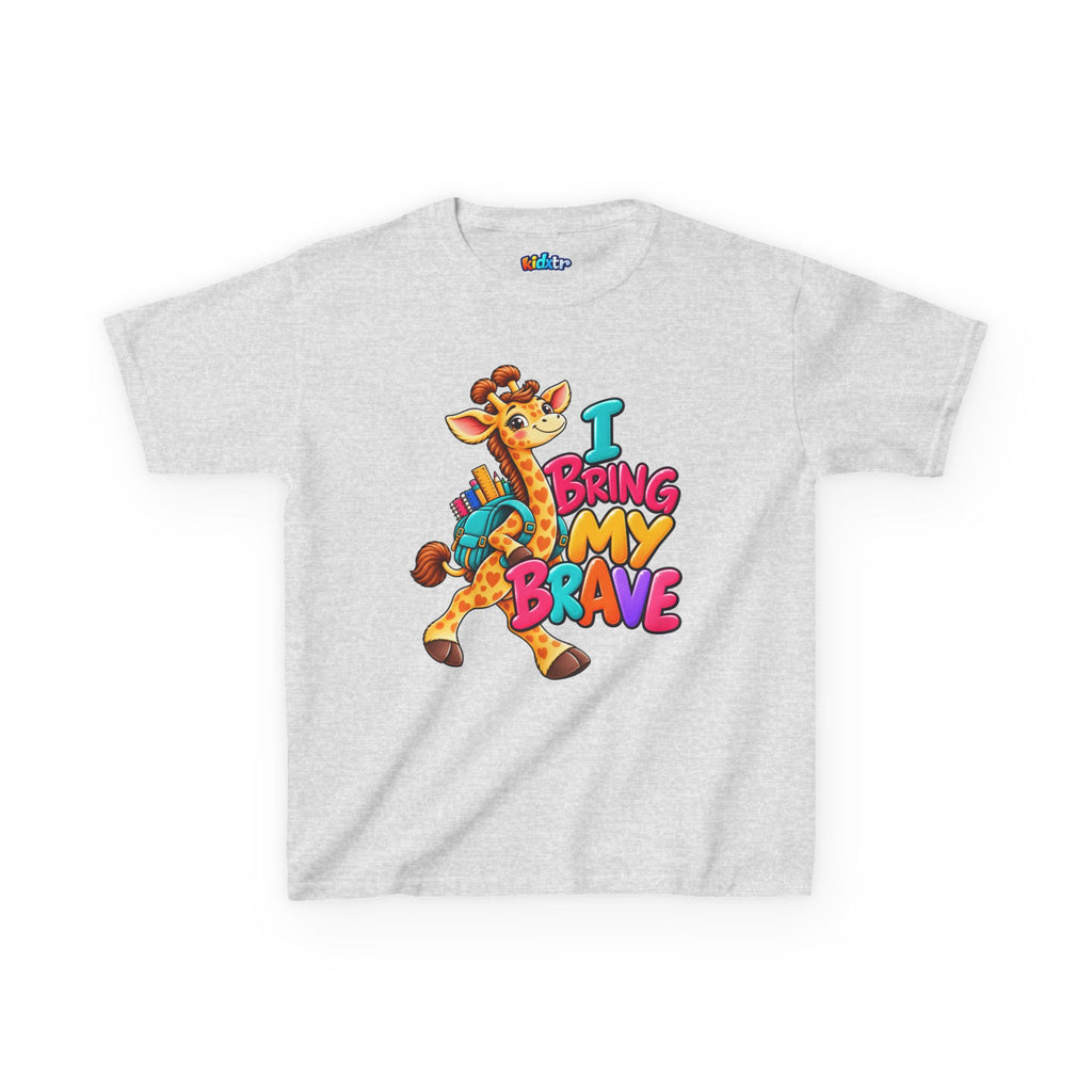 Kidxtr™ Kids Giraffe T-Shirt — 'I Bring My Brave' Inspirational Graphic Tee