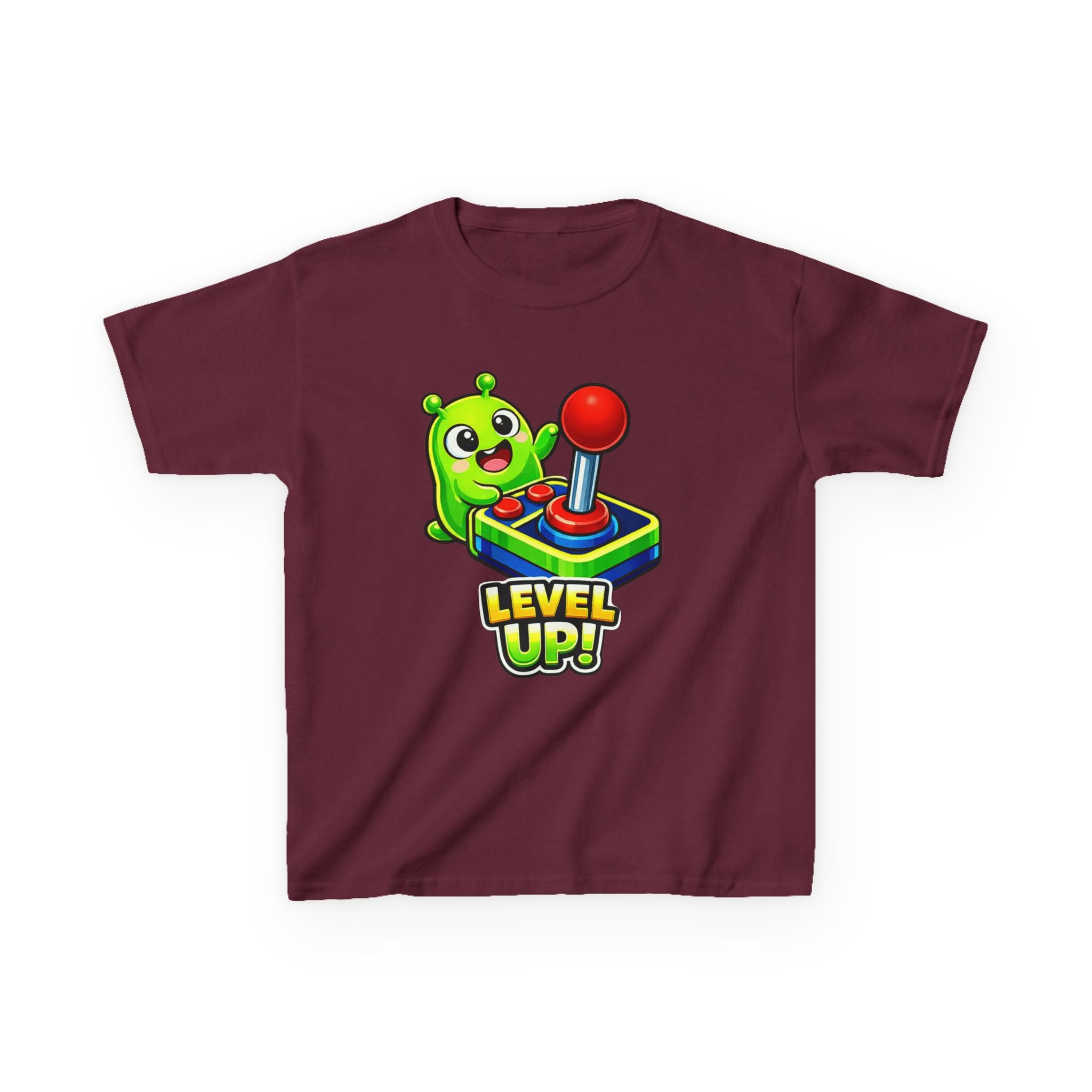 Kids Gaming T-Shirt — 'Level Up!' Gamer Alien Graphic Tee