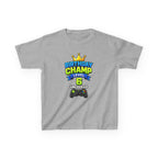Kids Birthday T-Shirt — 'Birthday Champ' Level 6 Unlocked Gamer Graphic Tee