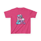 Kids Roller Skate T-Shirt — 'Roll With It' Cute Pink Roller Skate Graphic Tee