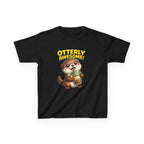 Kids Otter T-Shirt — 'Otterly Awesome!' Cute Otter Drinking Bubble Tea Graphic Tee