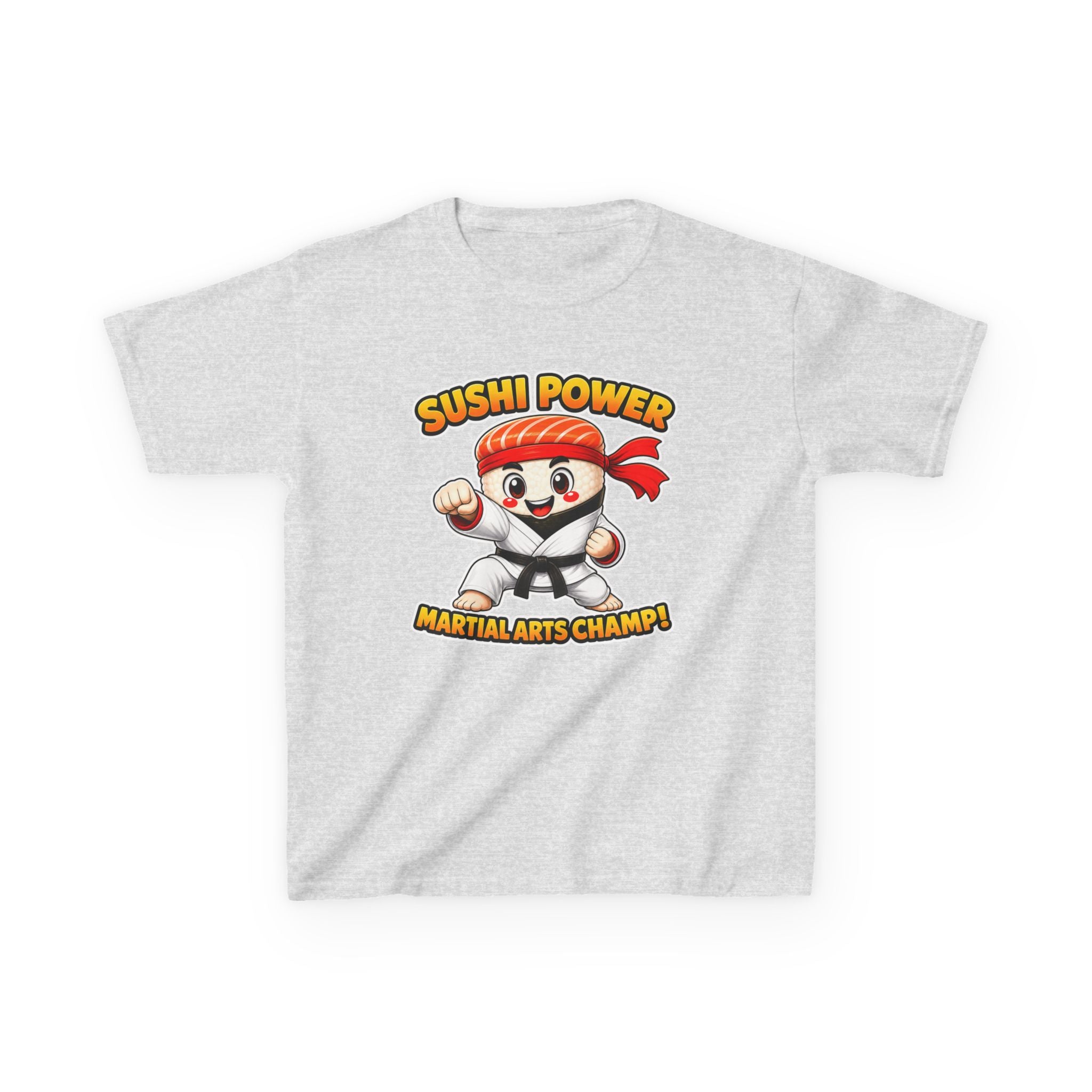 Kids Martial Arts T-Shirt — 'Sushi Power' Karate Champion Graphic Tee