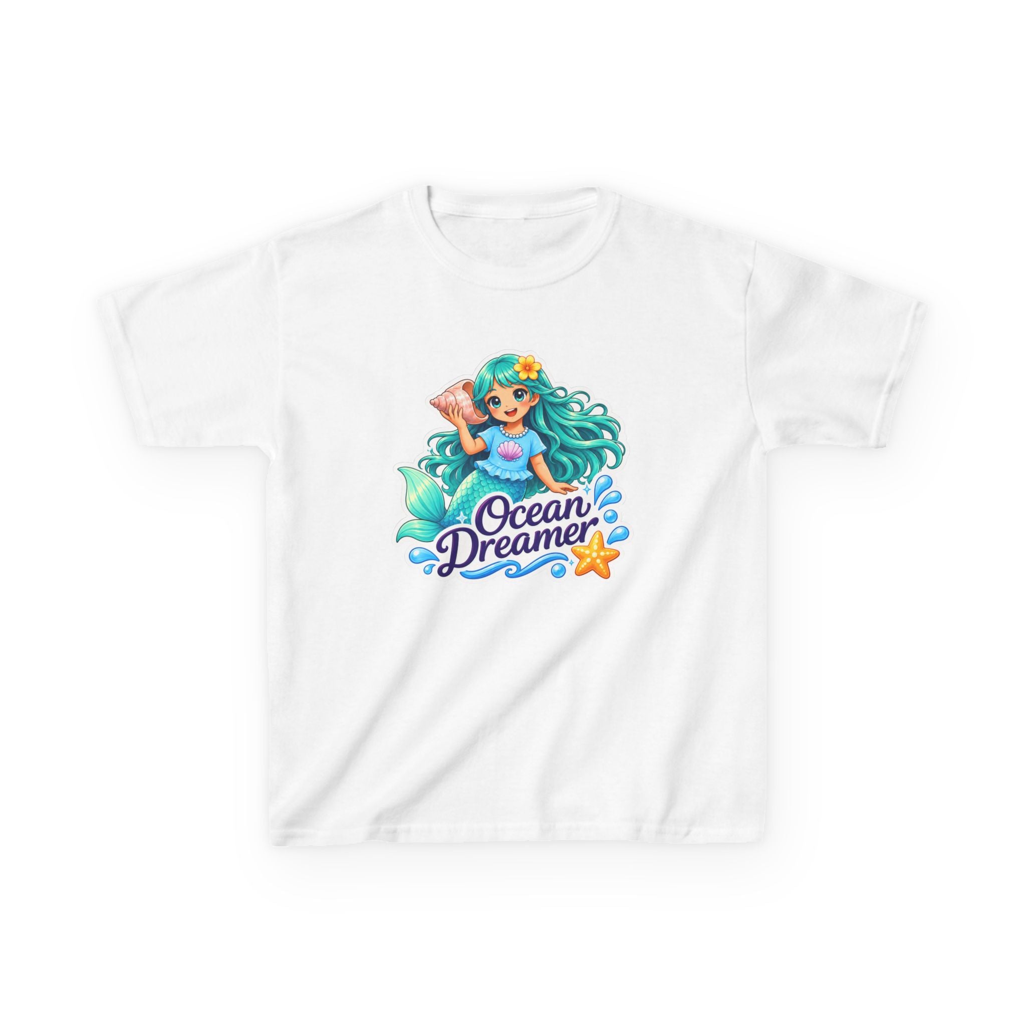 Kids Mermaid T-Shirt — 'Ocean Dreamer' Fantasy Graphic Tee
