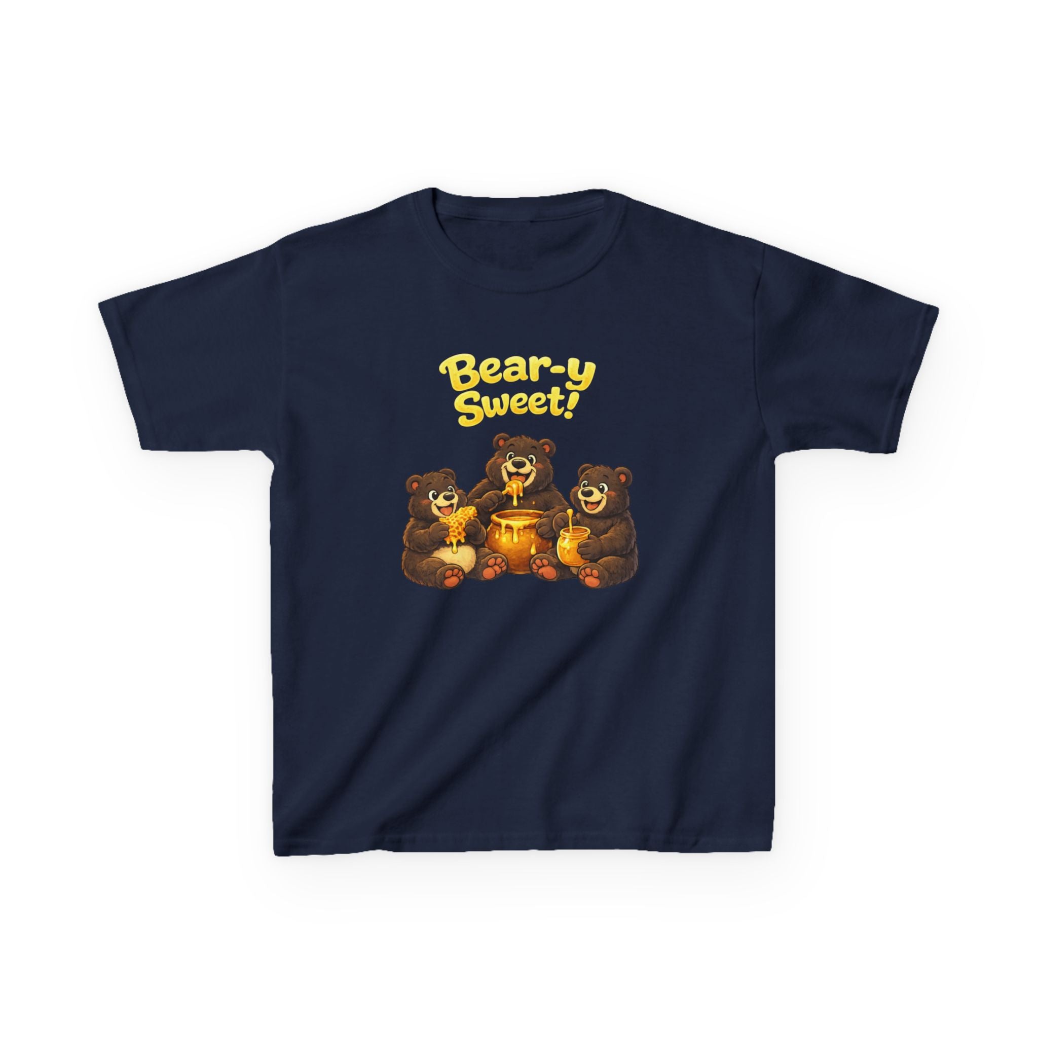 Kids Bear T-Shirt — 'Bear-y Sweet' Honey Bear Graphic Tee