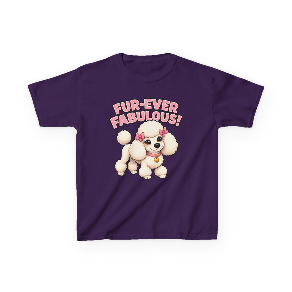 Kids Poodle T-Shirt — 'Fur-Ever Fabulous!' Poodle Graphic Tee
