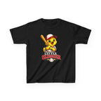 Kids Baseball T-Shirt — 'Little Slugger' Cute Baseball Chick Graphic Tee