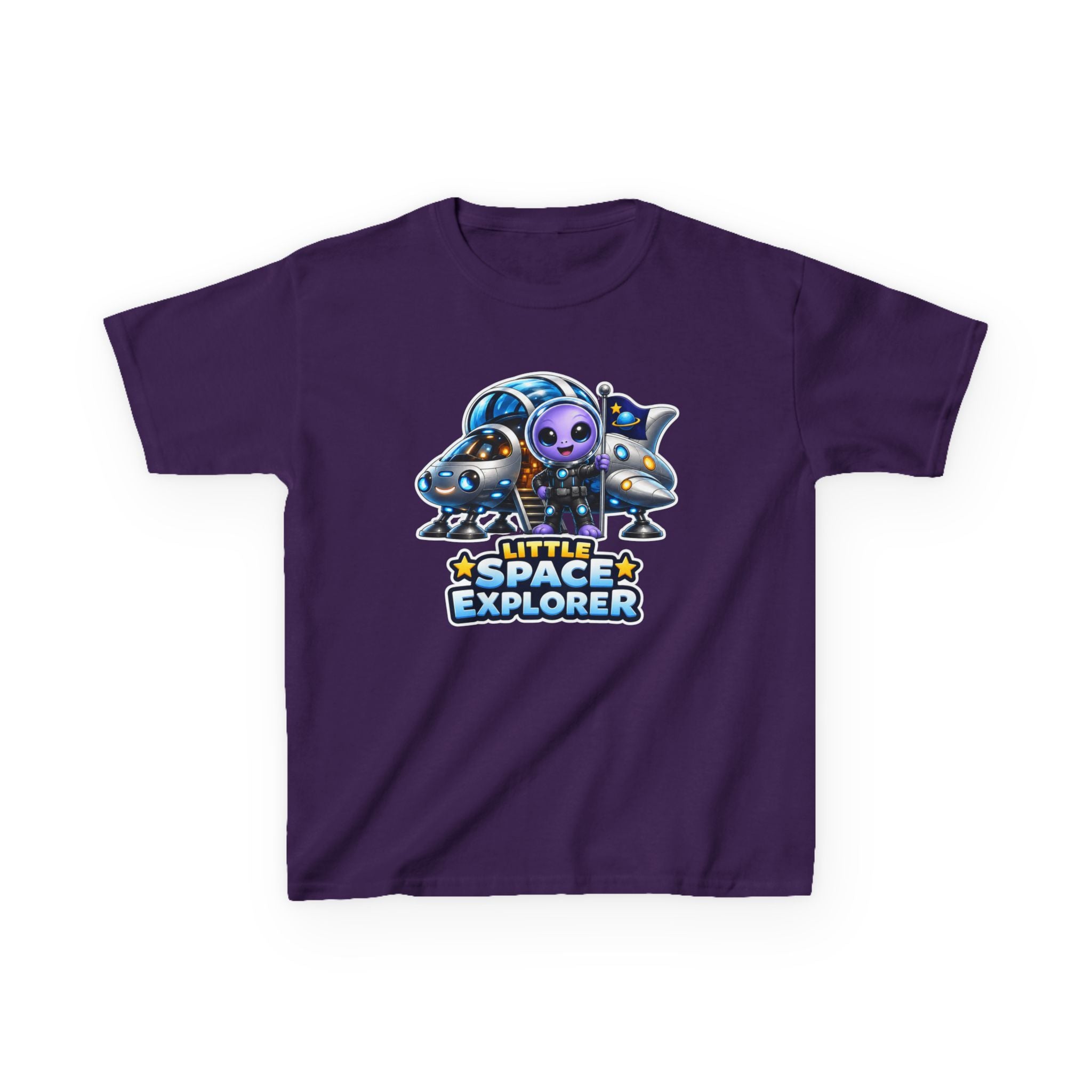 Kids Space T-Shirt — 'Little Space Explorer' Alien Rocket Graphic Tee