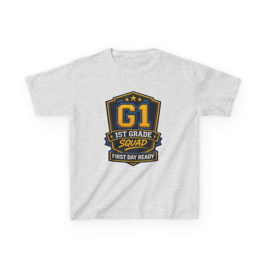 Kids 1st Grade T-Shirt — 'G1 First Day Ready' Back-to-School Graphic Tee