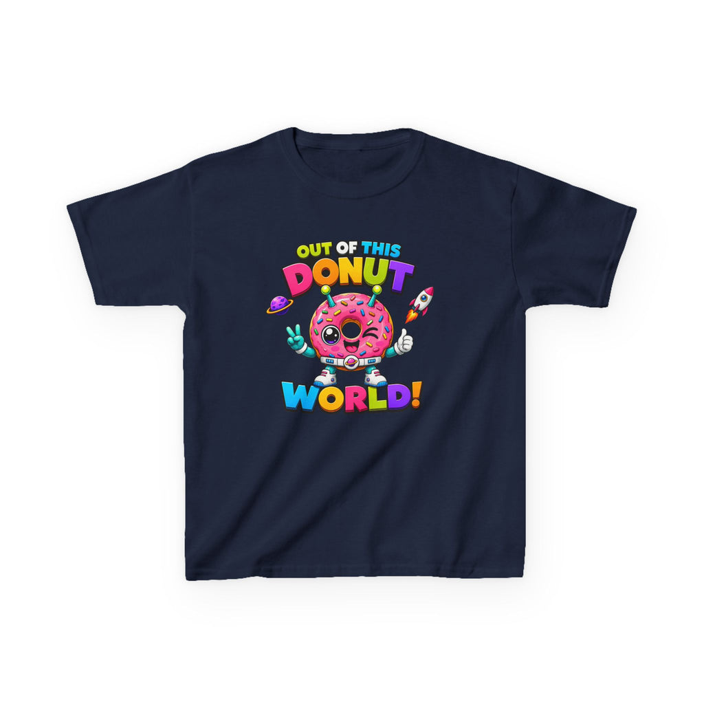 Kids Donut T-Shirt — 'Out of This Donut World!' Cute Space Donut Graphic Tee