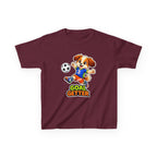 Kids Soccer T-Shirt — 'Puppy Power' Cute Soccer Player Dog Graphic Tee