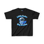 Kidxtr™ Kids Coder T-Shirt — 'Little Coder, Big Dreams' Robot Graphic Tee