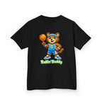 Kidxtr™ Kids Basketball T-Shirt — 'Ballin' Buddy' Cute Bear Basketball Graphic Tee