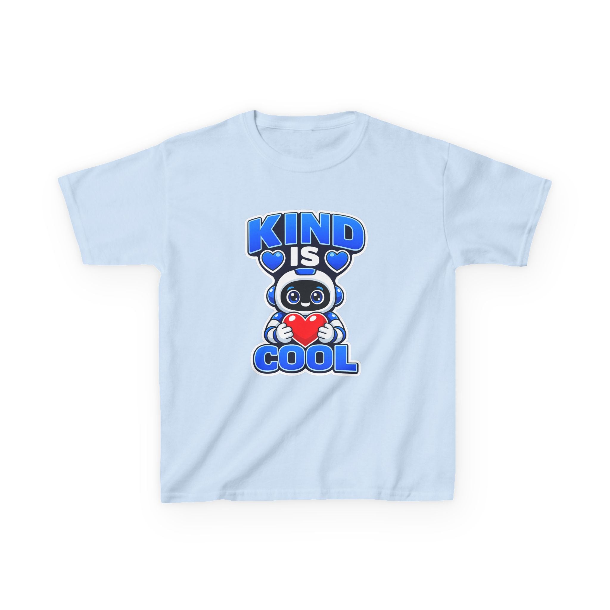 Kids Robot T-Shirt — 'Kind Is Cool' Heart Graphic Tee