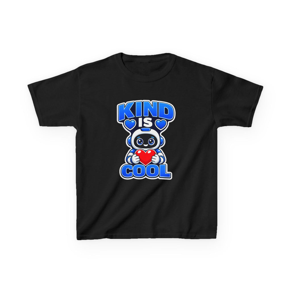 Kids Robot T-Shirt — 'Kind Is Cool' Heart Graphic Tee