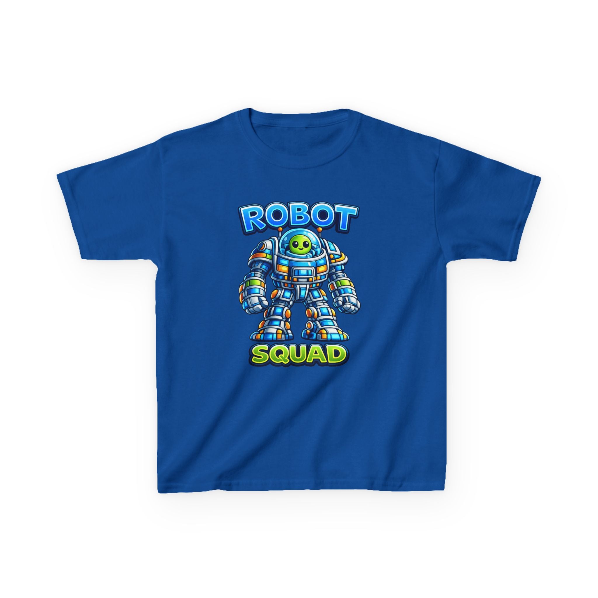 Robot Squad Kids T‑Shirt — Colorful Cute Mech Tee for Boys & Girls