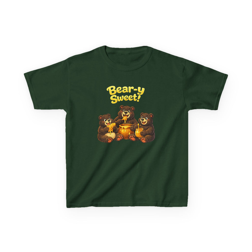 Kids Bear T-Shirt — 'Bear-y Sweet' Honey Bear Graphic Tee