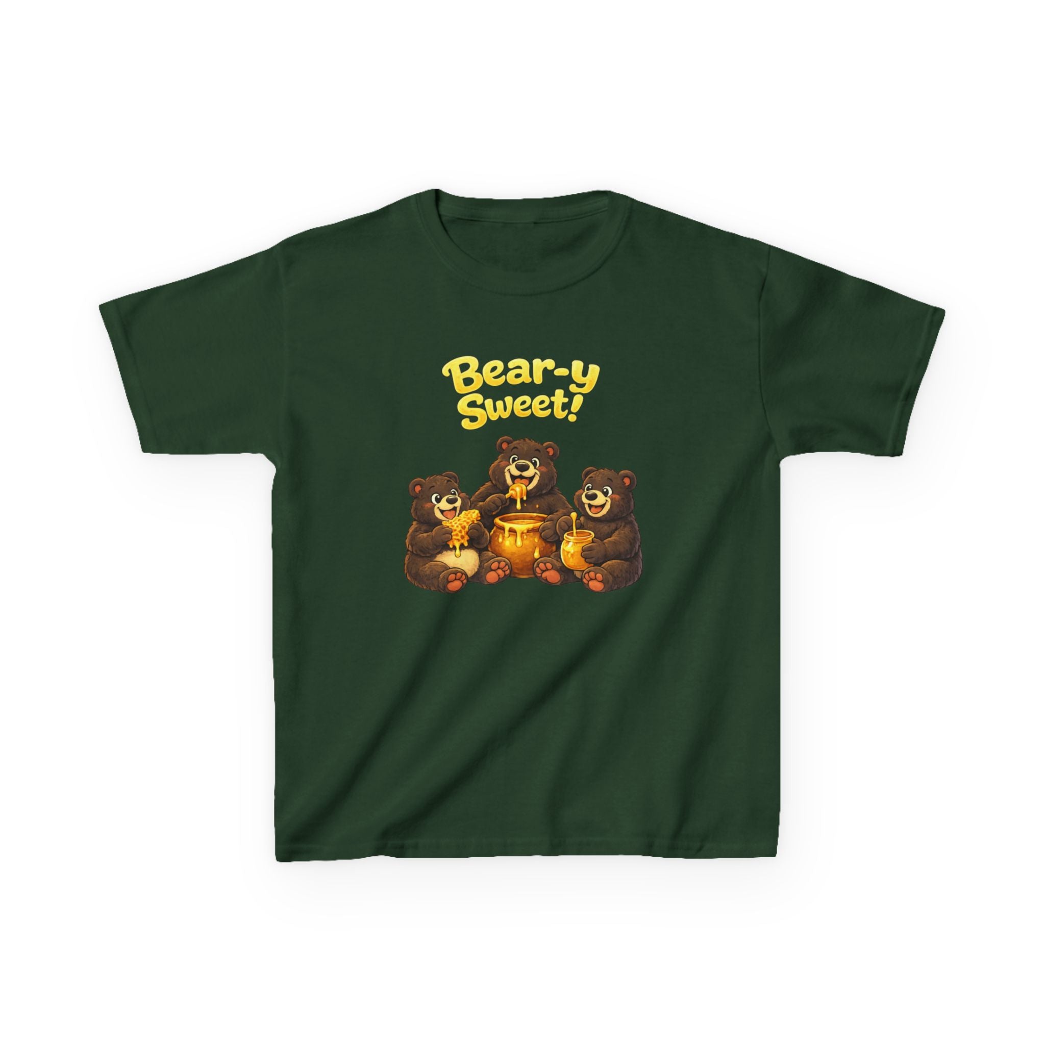 Kids Bear T-Shirt — 'Bear-y Sweet' Honey Bear Graphic Tee