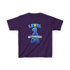 Kids Birthday T-Shirt — 'Level 1 Activated!' Birthday Gaming Graphic Tee