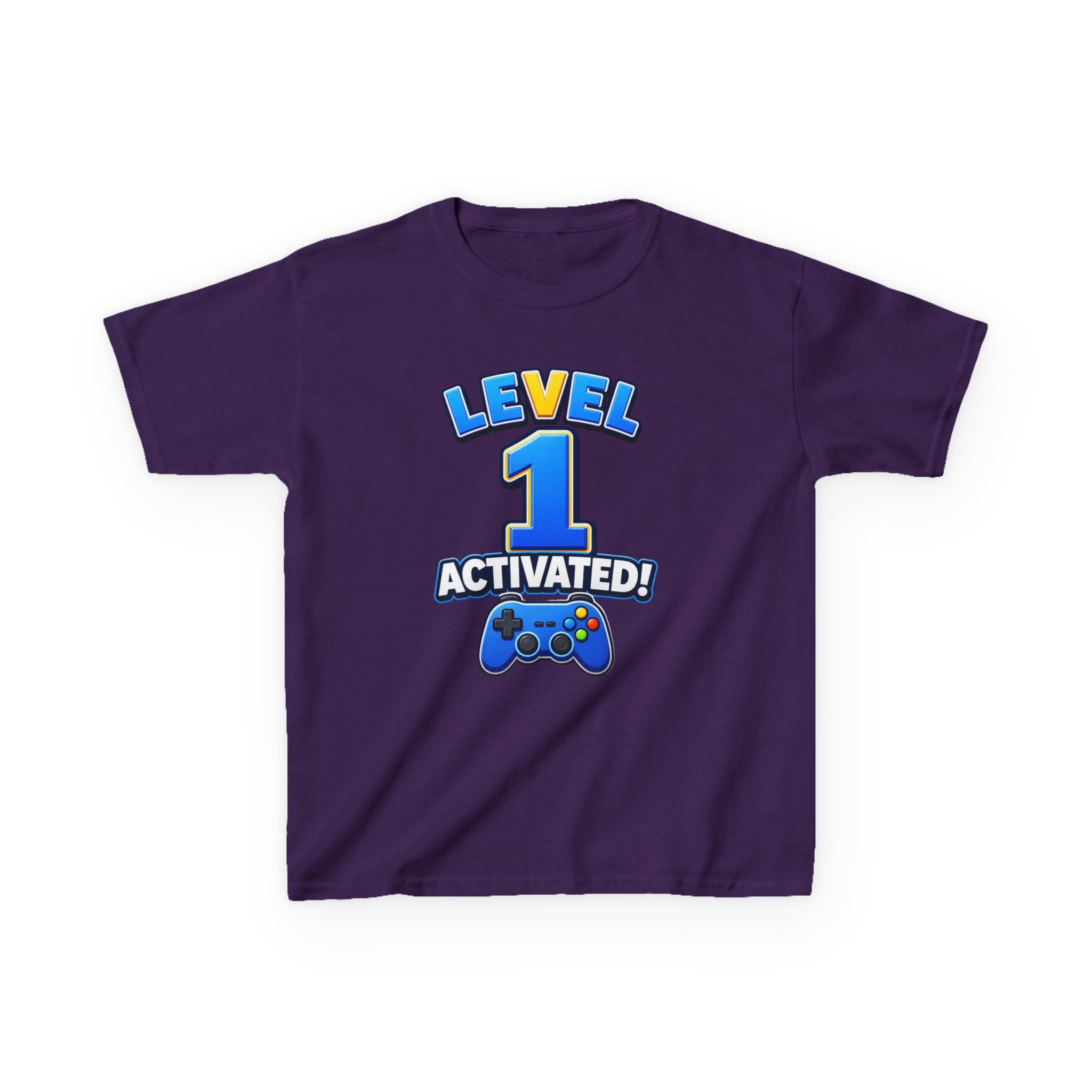 Kids Birthday T-Shirt — 'Level 1 Activated!' Birthday Gaming Graphic Tee