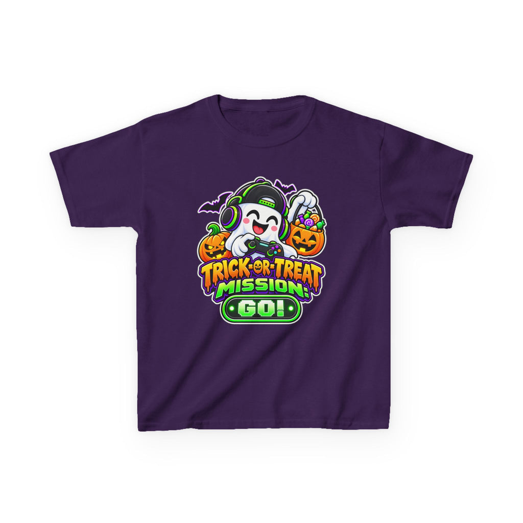 Kidxtr™ Kids Halloween T-Shirt — 'Trick or Treat Mission' Halloween Graphic Tee