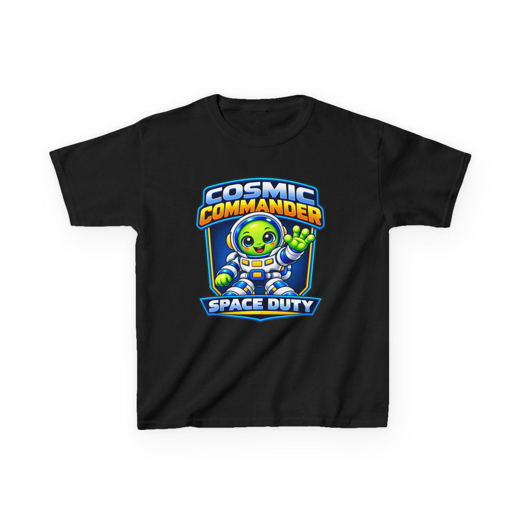 Kidxtr™ Kids Space T-Shirt — 'Cosmic Commander' Space Duty Alien Graphic Tee