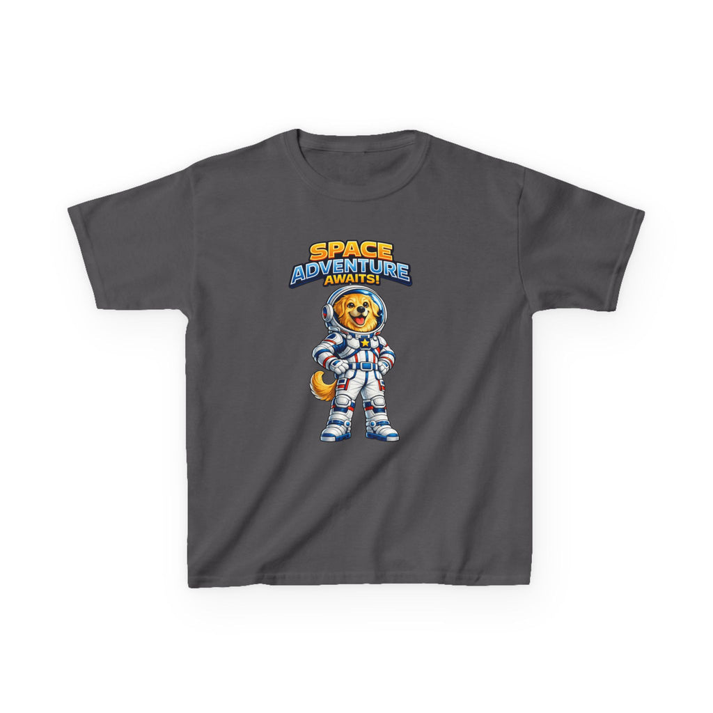 Kids Space Adventure T‑Shirt – Cute Astronaut Dog Graphic Tee