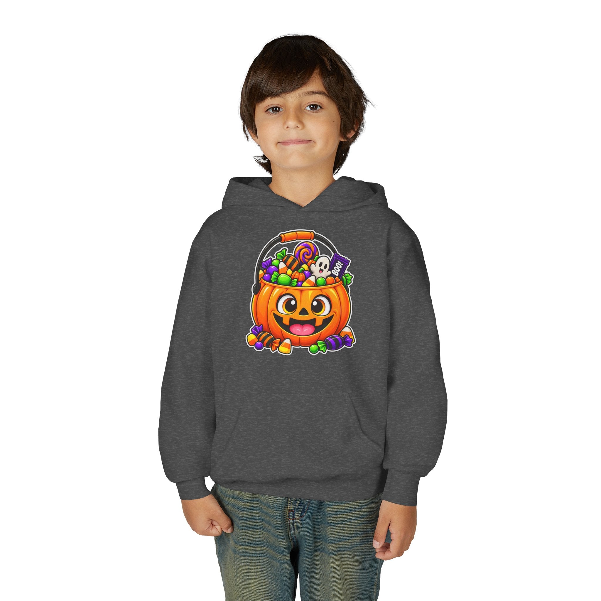 Kidxtr™ Kids Pumpkin Hoodie — 'Spooky Season' Halloween Graphic Hooded Sweatshirt