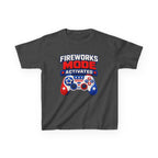 Kids Tee — "Fireworks Mode Activated" Patriotic Gamer Shirt