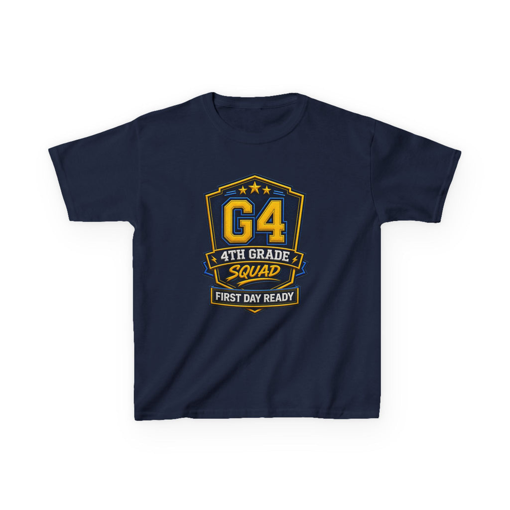 Kids 4th Grade T-Shirt — 'G4 First Day Ready' Back-to-School Graphic Tee