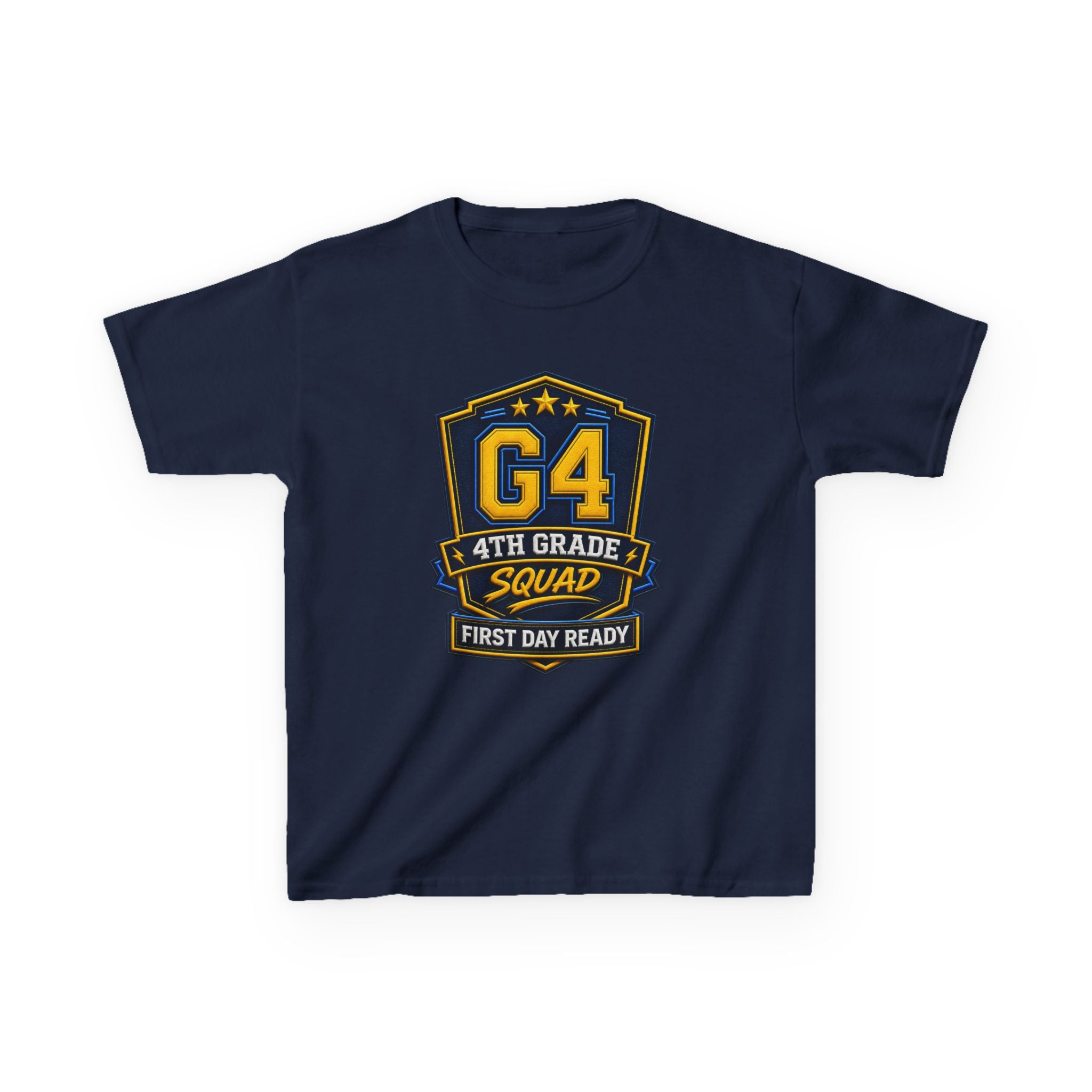 Kids 4th Grade T-Shirt — 'G4 First Day Ready' Back-to-School Graphic Tee