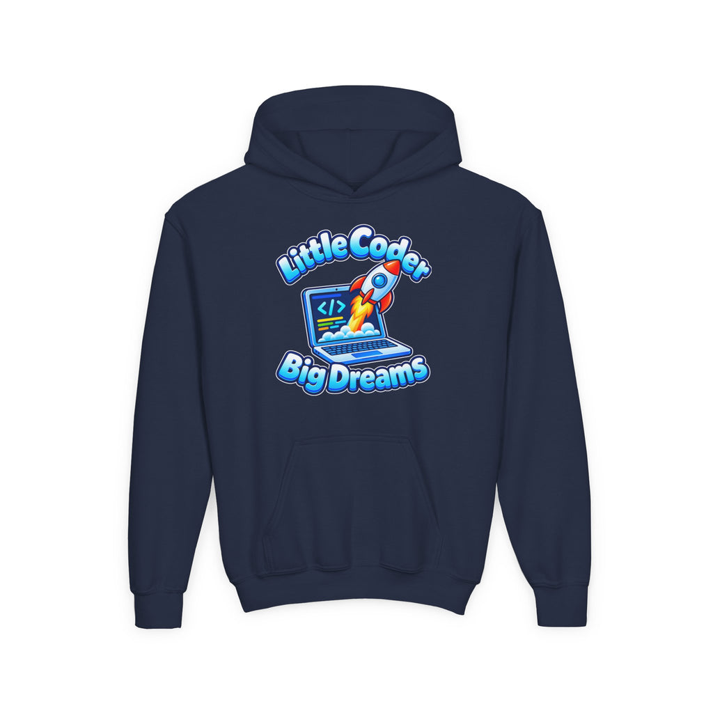 Kidxtr™ Kids Coder Hoodie — 'Little Coder, Big Dreams' Graphic Hoodie