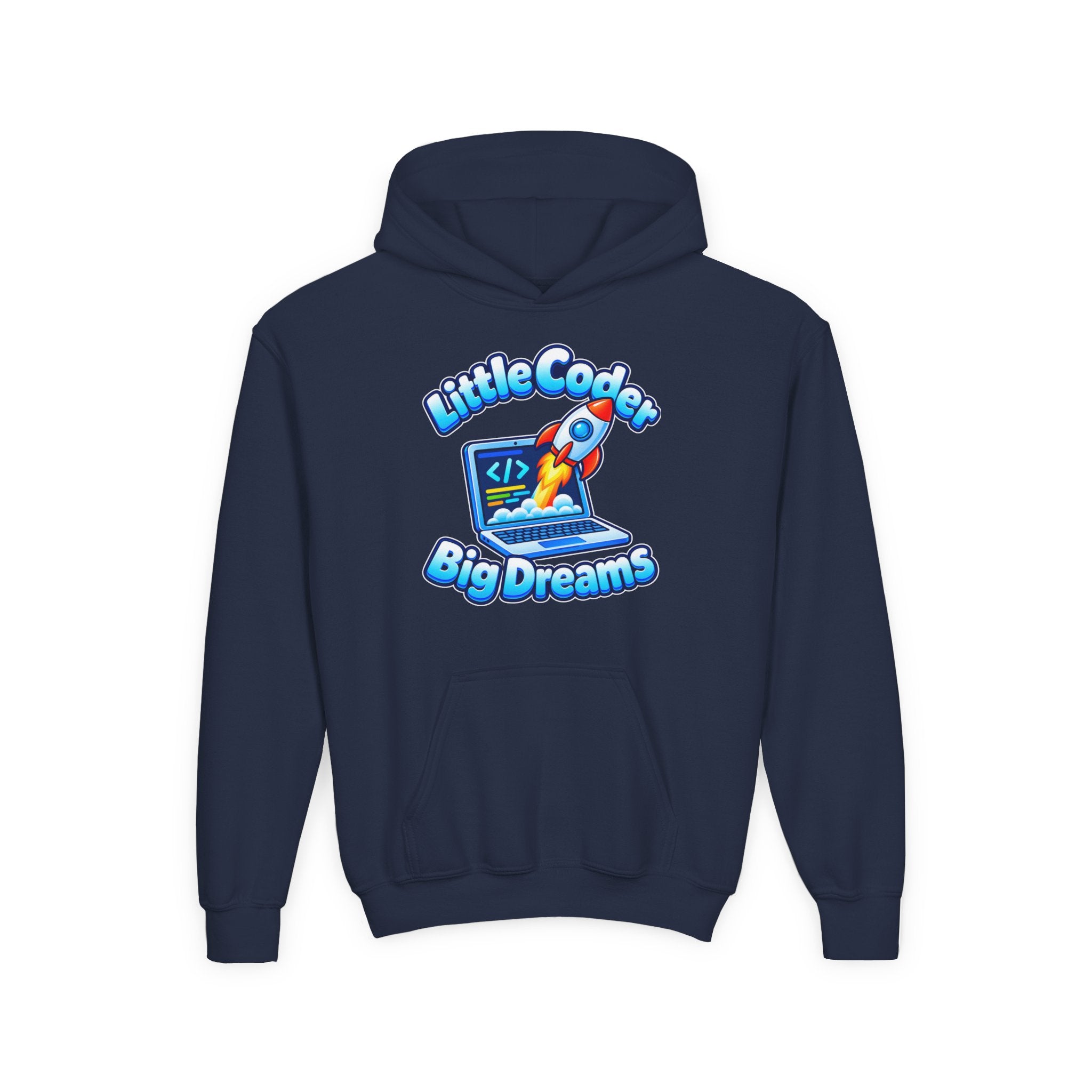Kidxtr™ Kids Coder Hoodie — 'Little Coder, Big Dreams' Graphic Hoodie