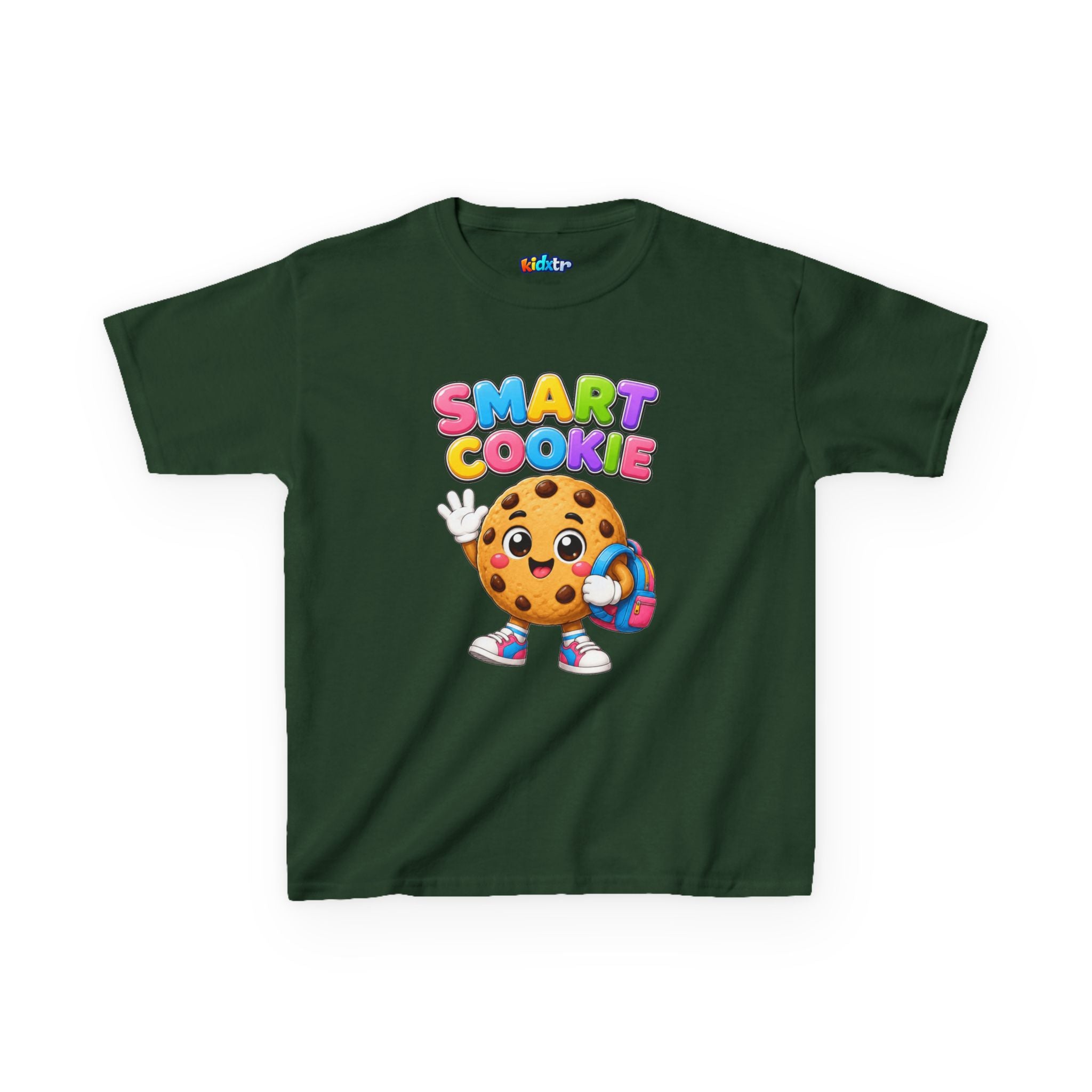 Kidxtr™ Kids Smart Cookie T-Shirt — 'Smart Cookie' Cute Chocolate Chip Cookie Graphic Tee