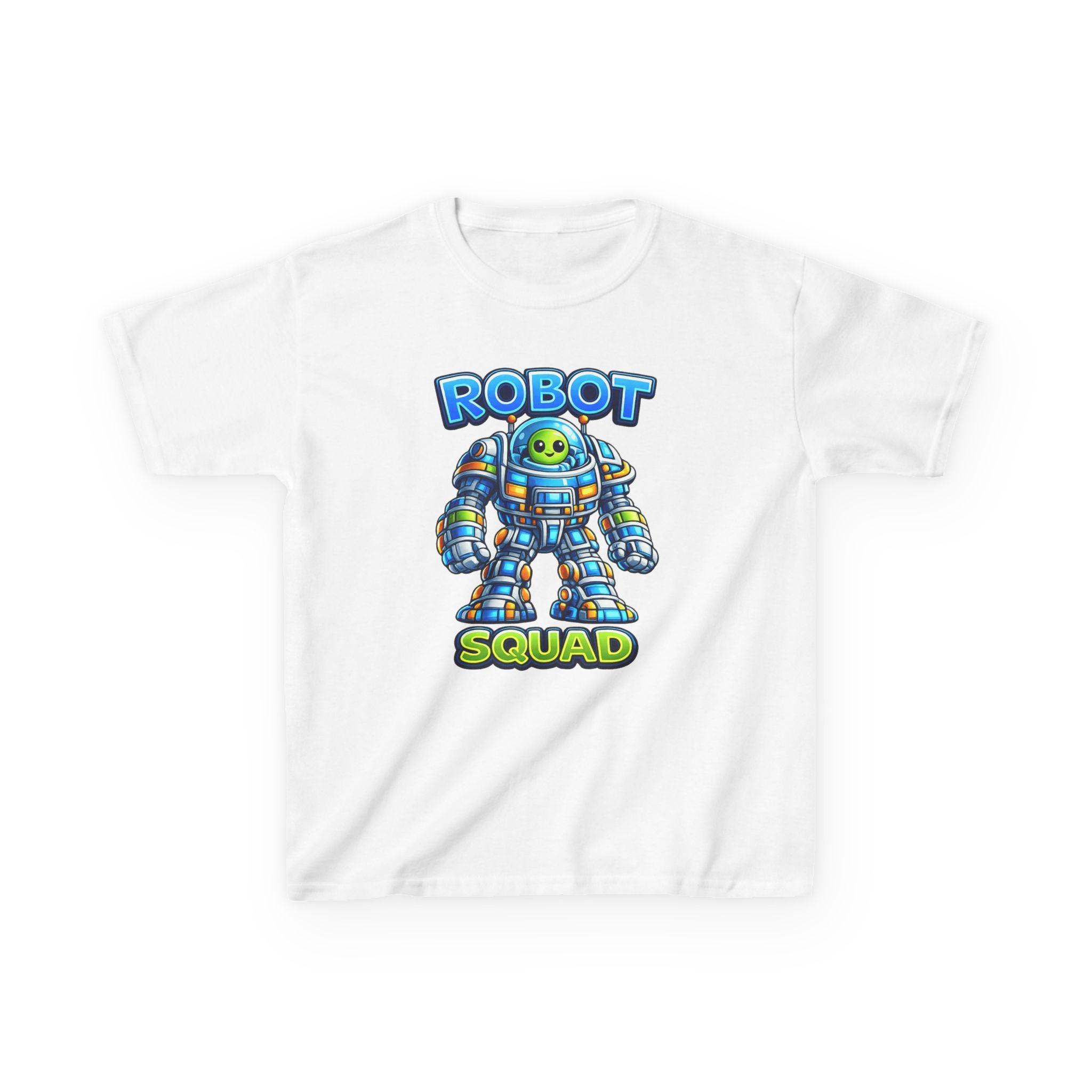 Robot Squad Kids T‑Shirt — Colorful Cute Mech Tee for Boys & Girls