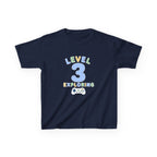 Kids Birthday Gaming T-Shirt — 'Level 3 Exploring' Gamer Graphic Tee