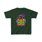 Kidxtr™ Kids Halloween T-Shirt — 'Trick or Treat' Black Cat in Pumpkin Graphic Tee